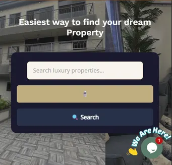 Prime Estate Solutions Group website: hero reading “Easiest way to find your dream Property” with a property search box