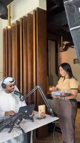 Podcast location recording, video still